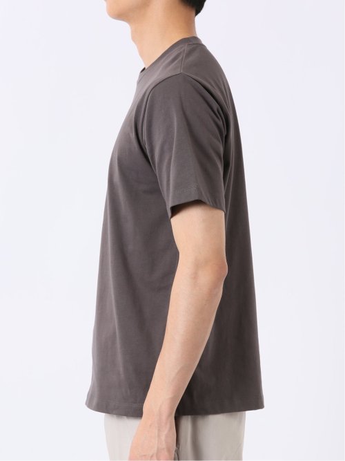 綿天竺 フォト プリント クルーネック 半袖 Tシャツ