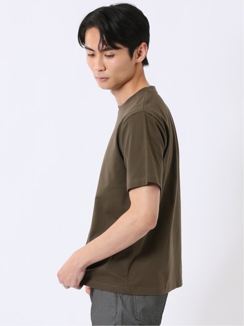 綿天竺 フォト プリント クルーネック 半袖 Tシャツ