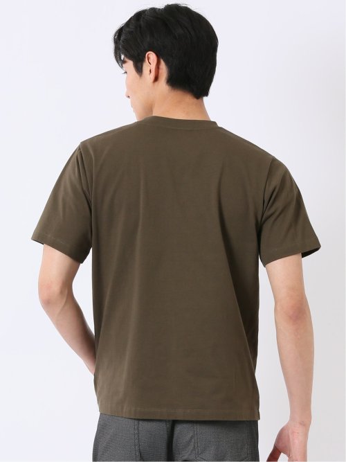 綿天竺 フォト プリント クルーネック 半袖 Tシャツ