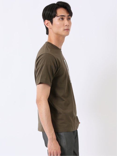 綿天竺 フォト プリント クルーネック 半袖 Tシャツ
