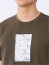 綿天竺 フォト プリント クルーネック 半袖 Tシャツ