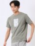 綿100% コットン 天竺 フォト プリント クルーネック 半袖 Tシャツ メンズ