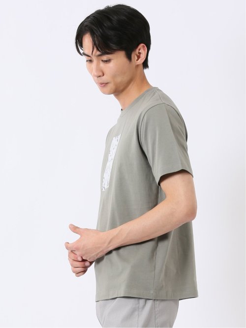 綿100% コットン 天竺 フォト プリント クルーネック 半袖 Tシャツ メンズ