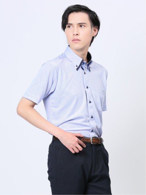 Biz クールパス ボタンダウン半袖 ビズシャツ