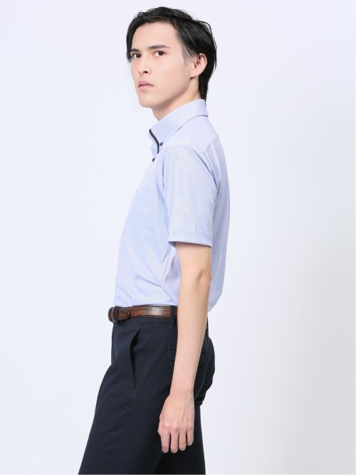 Biz クールパス ボタンダウン半袖 ビズシャツ