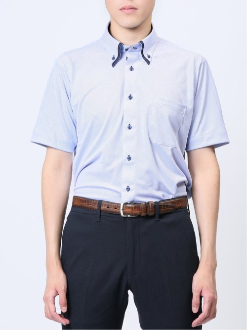 Biz クールパス ボタンダウン半袖 ビズシャツ