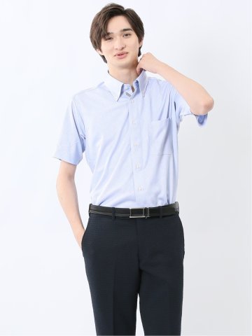 Biz クールパス ボタンダウン半袖 ビズシャツ