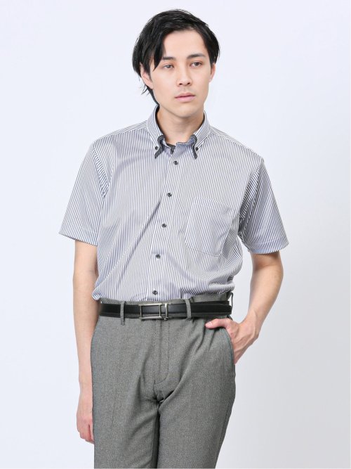 Biz クールパス ボタンダウン半袖 ビズシャツ