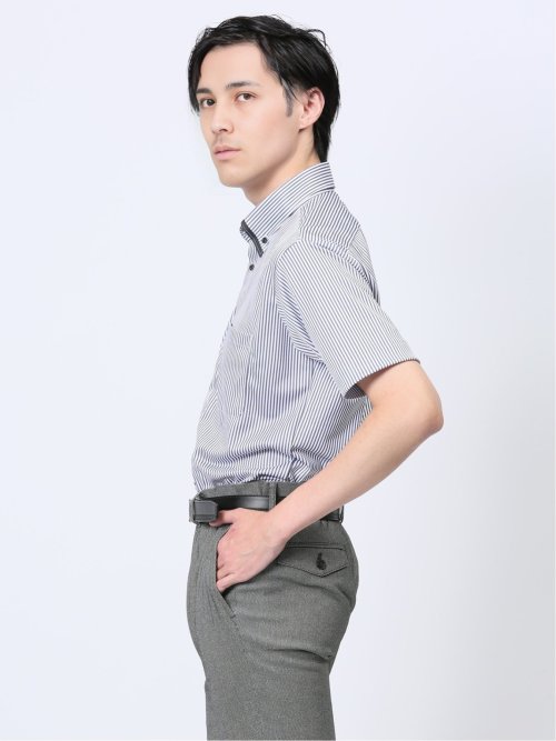 Biz クールパス ボタンダウン半袖 ビズシャツ