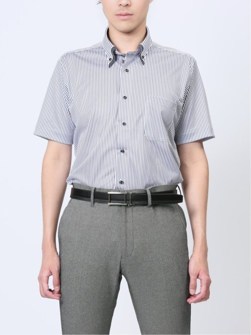 Biz クールパス ボタンダウン半袖 ビズシャツ