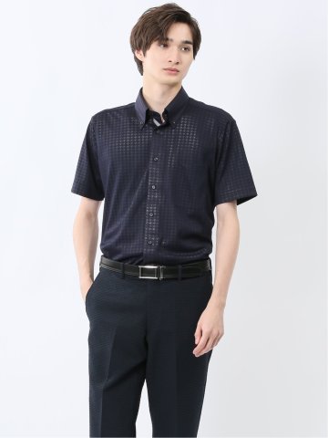Biz クールパス ボタンダウン半袖 ビズシャツ