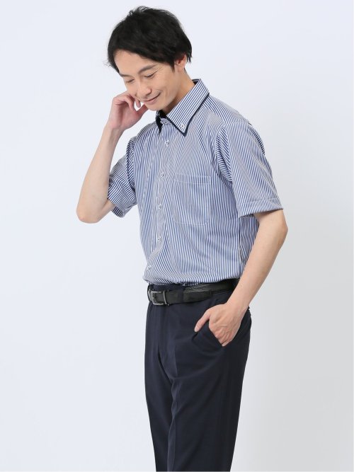 Biz クールパス ボタンダウン半袖 ビズシャツ