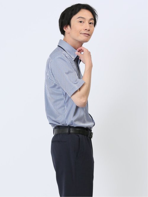 Biz クールパス ボタンダウン半袖 ビズシャツ