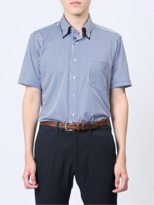 Biz クールパス ボタンダウン半袖 ビズシャツ