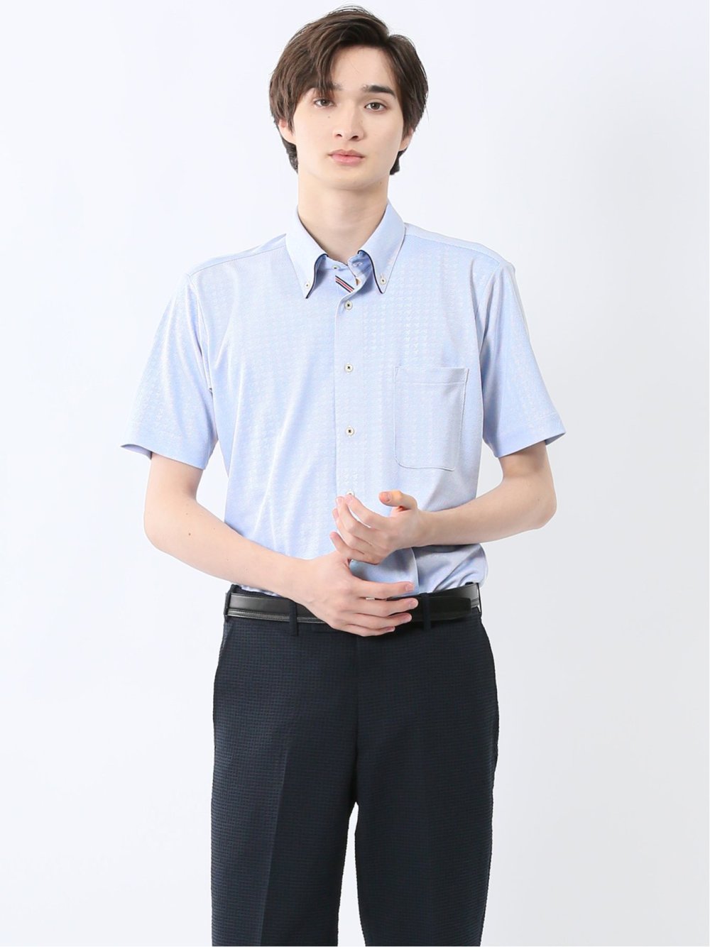 Biz クールパス ボタンダウン半袖 ビズシャツ