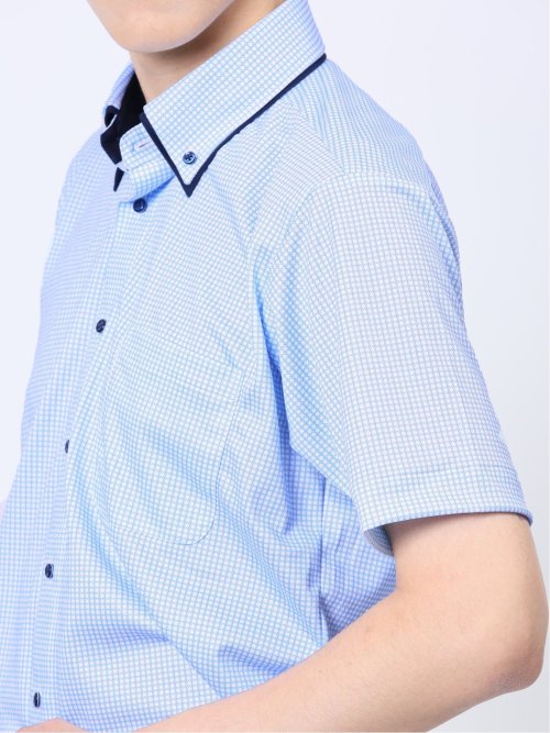 Biz クールパス ボタンダウン半袖 ビズシャツ