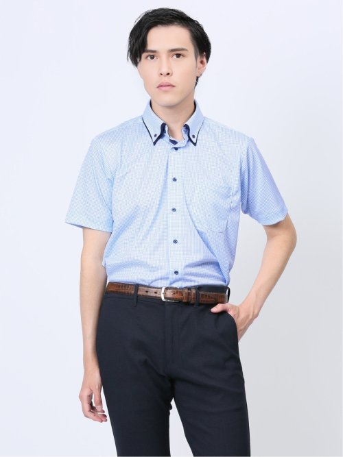 Biz クールパス ボタンダウン半袖 ビズシャツ