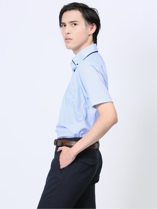 Biz クールパス ボタンダウン半袖 ビズシャツ