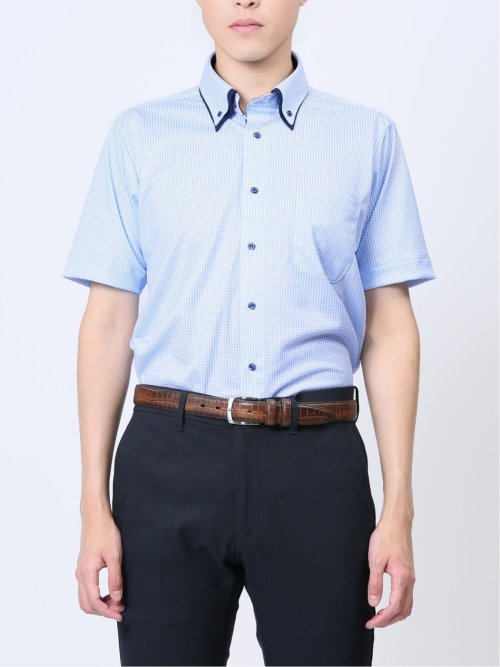 Biz クールパス ボタンダウン半袖 ビズシャツ