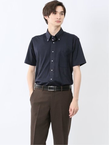 Biz クールパス ボタンダウン半袖 ビズシャツ