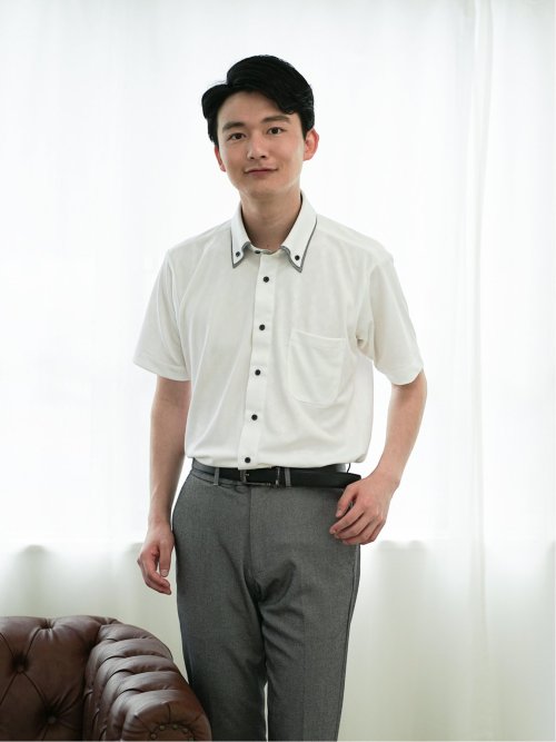 Biz クールパス ボタンダウン半袖 ビズシャツ