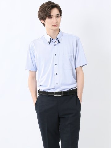 Biz クールパス ボタンダウン半袖 ビズシャツ