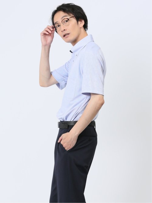 Biz クールパス ボタンダウン半袖 ビズシャツ