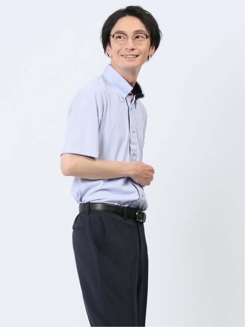 Biz クールパス ボタンダウン半袖 ビズシャツ
