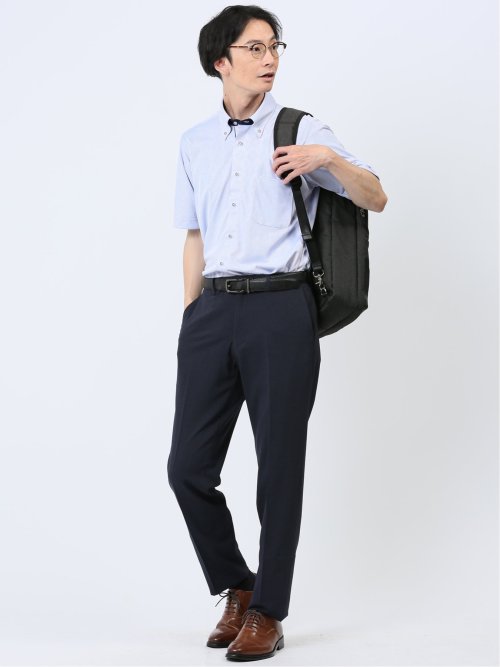 Biz クールパス ボタンダウン半袖 ビズシャツ