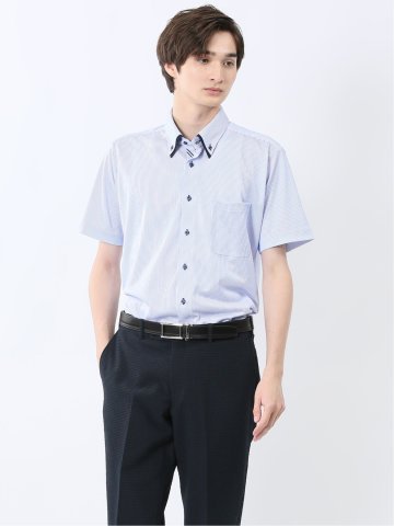 Biz クールパス ボタンダウン半袖 ビズシャツ