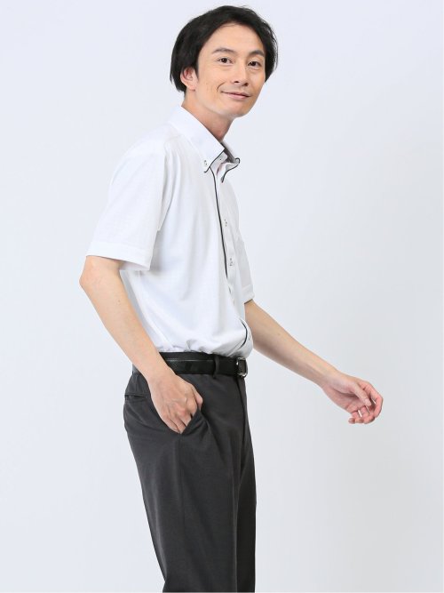 Biz クールパス ボタンダウン半袖 ビズシャツ