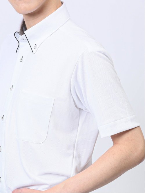 Biz クールパス ボタンダウン半袖 ビズシャツ