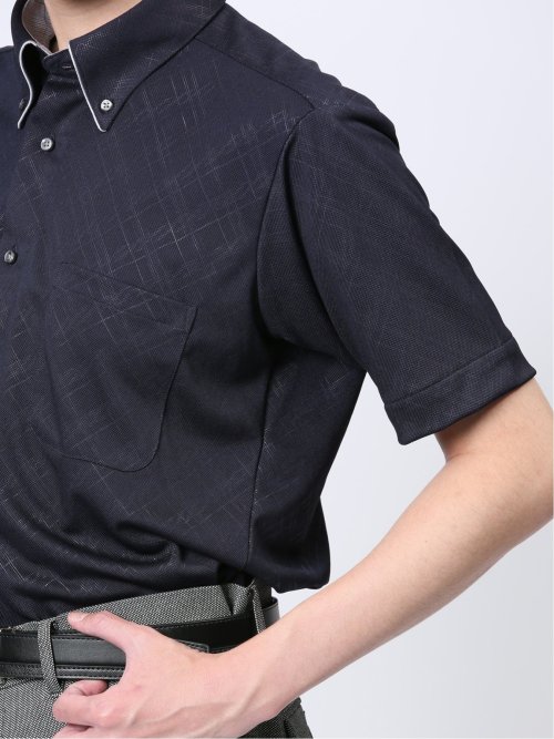 Biz クールパス ボタンダウン半袖 ビズシャツ