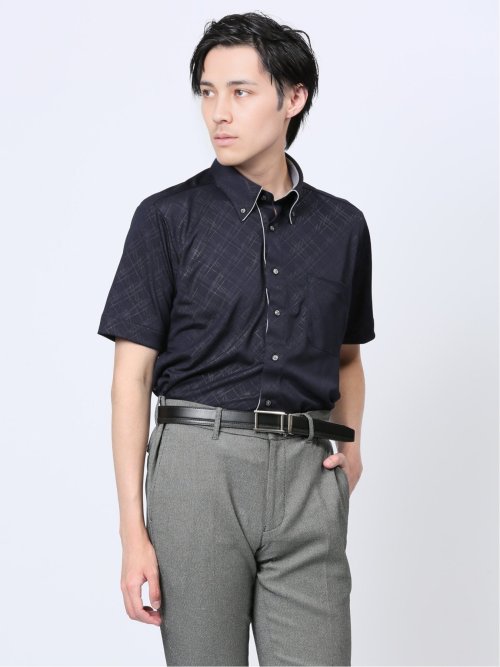 Biz クールパス ボタンダウン半袖 ビズシャツ