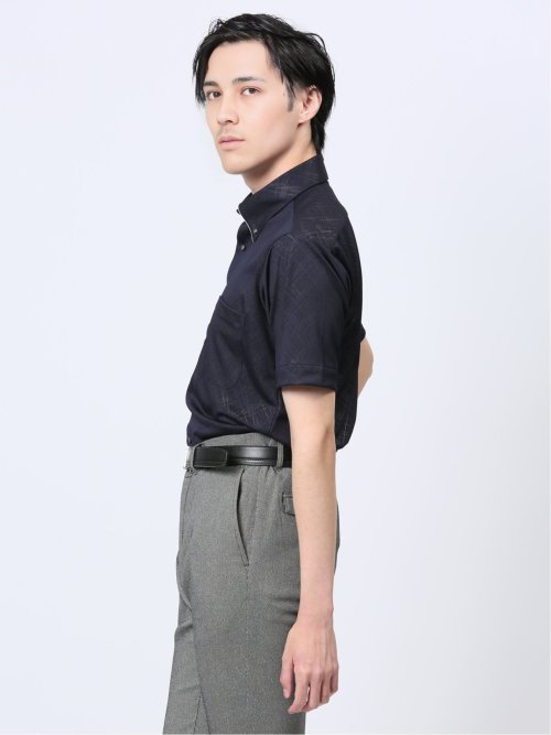 Biz クールパス ボタンダウン半袖 ビズシャツ