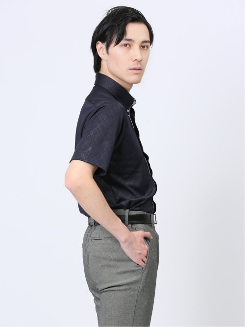 Biz クールパス ボタンダウン半袖 ビズシャツ