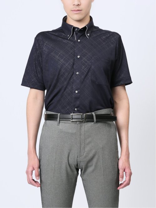 Biz クールパス ボタンダウン半袖 ビズシャツ