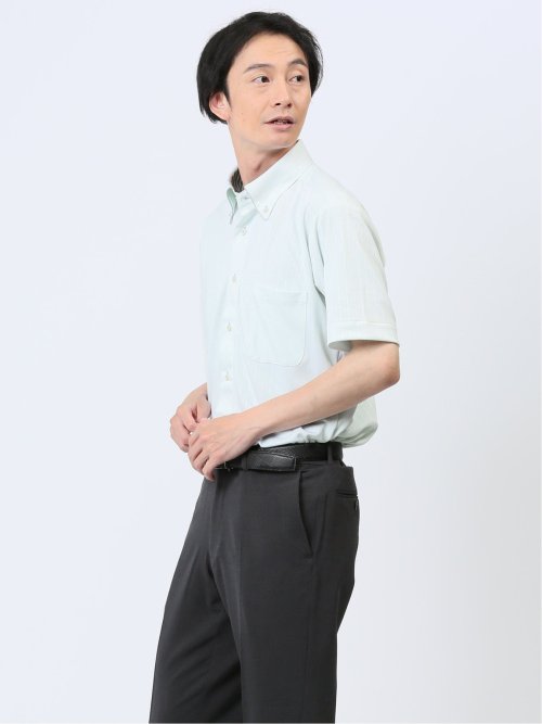 Biz クールパス ボタンダウン半袖 ビズシャツ