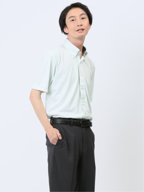 Biz クールパス ボタンダウン半袖 ビズシャツ
