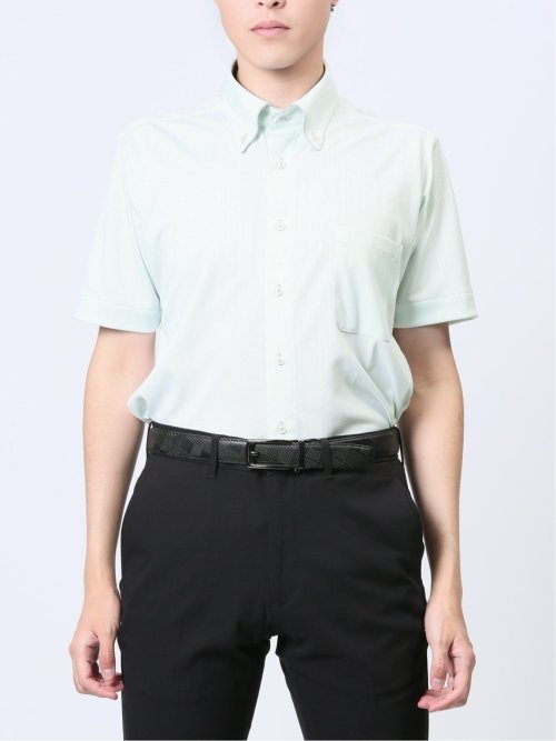 Biz クールパス ボタンダウン半袖 ビズシャツ