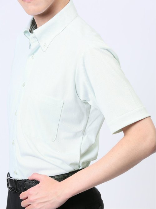 Biz クールパス ボタンダウン半袖 ビズシャツ