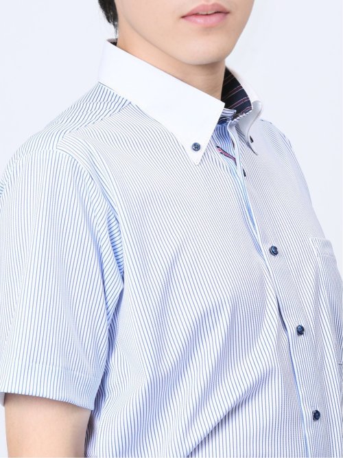 Biz クールパス ボタンダウン半袖 ビズシャツ