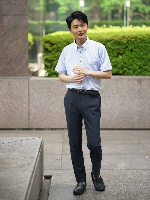 Biz クールパス ボタンダウン半袖 ビズシャツ