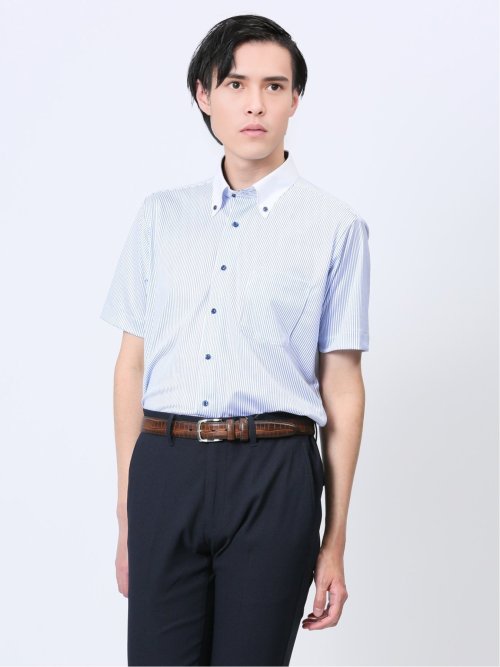 Biz クールパス ボタンダウン半袖 ビズシャツ
