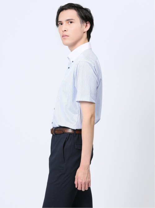 Biz クールパス ボタンダウン半袖 ビズシャツ