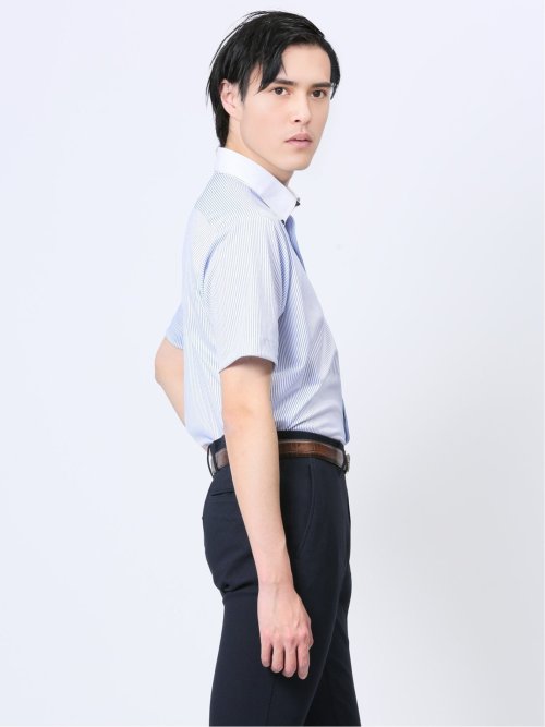 Biz クールパス ボタンダウン半袖 ビズシャツ