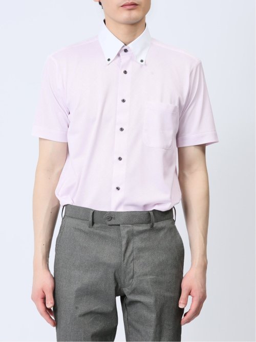 Biz クールパス ボタンダウン半袖 ビズシャツ