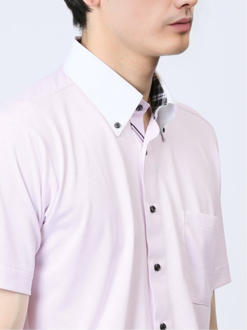 Biz クールパス ボタンダウン半袖 ビズシャツ