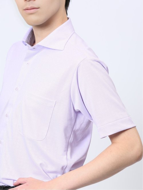 Biz クールパス ワイドカラー半袖 ビズシャツ