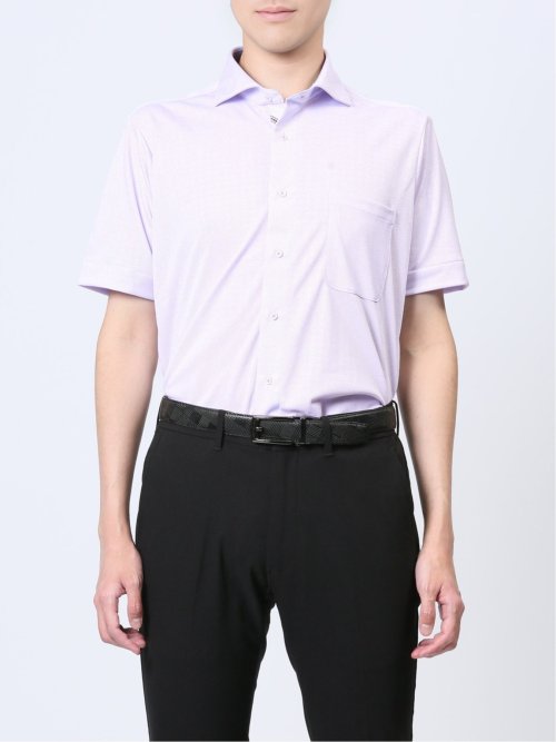 Biz クールパス ワイドカラー半袖 ビズシャツ